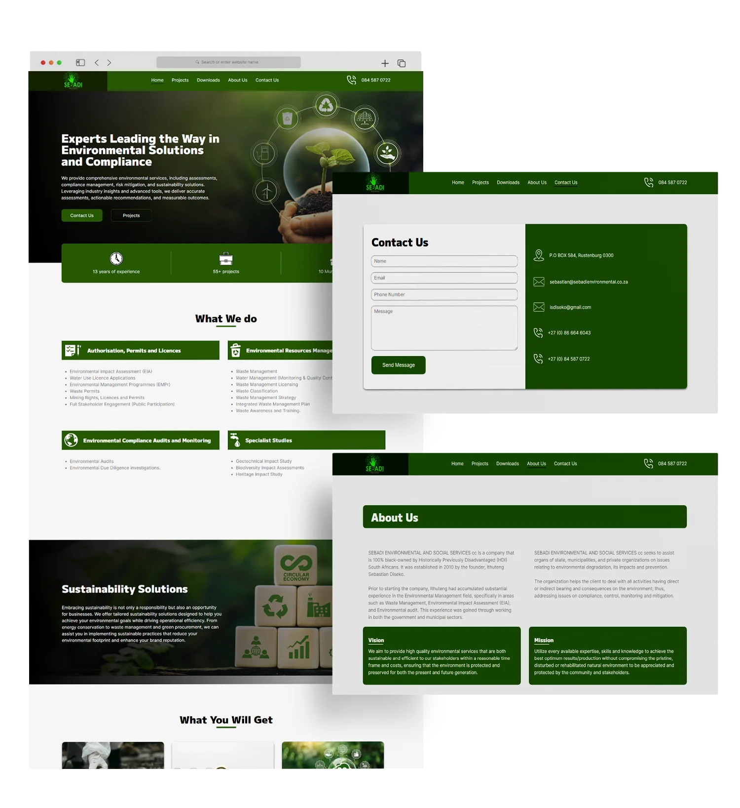 Sebadi Website Mockup
